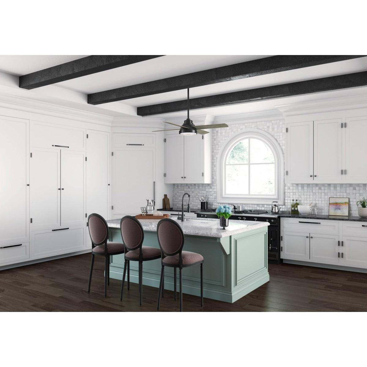 White LED Ceiling Fan X87837