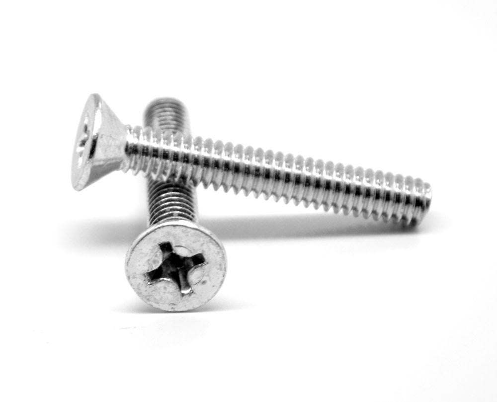 #4-40 x 7/16 Coarse Thread Phillips Flat Head Machine Screw D6134
