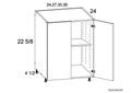 Engineered Wood 2 Doors Desk Base Cabinet R727