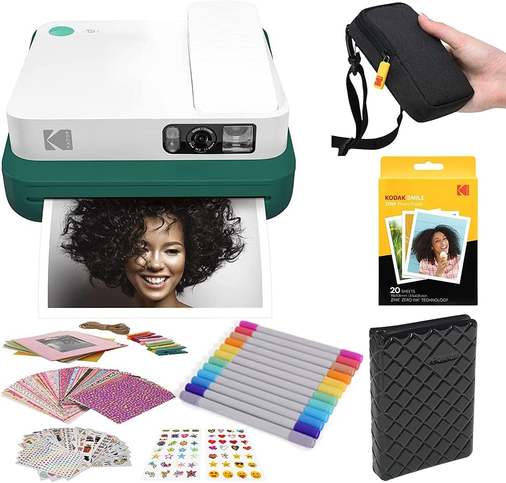 Digital Instant Camera for 3.5 x 4.25 Zink Photo Paper, 16MP (Blue) C456