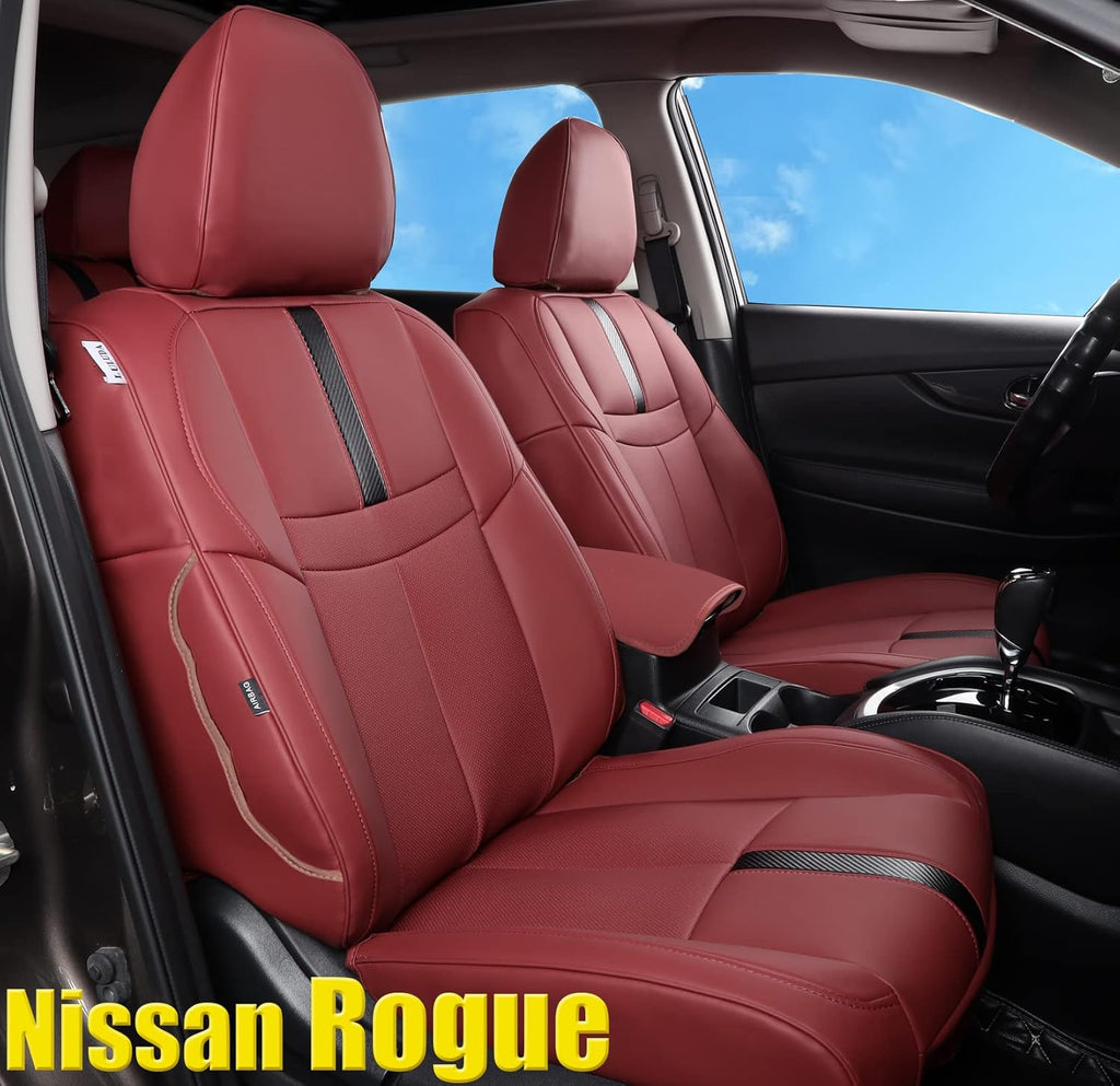Custom Car Seat Covers Waterproof Faux Leather Beige U4897