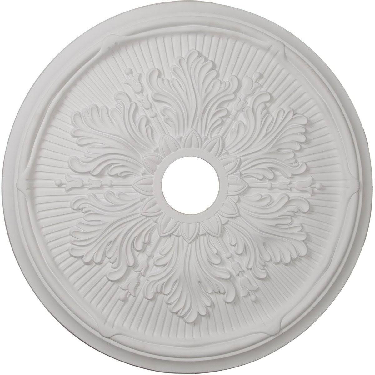 Hand-Painted Ultra Pure White Ceiling Medallion S3290