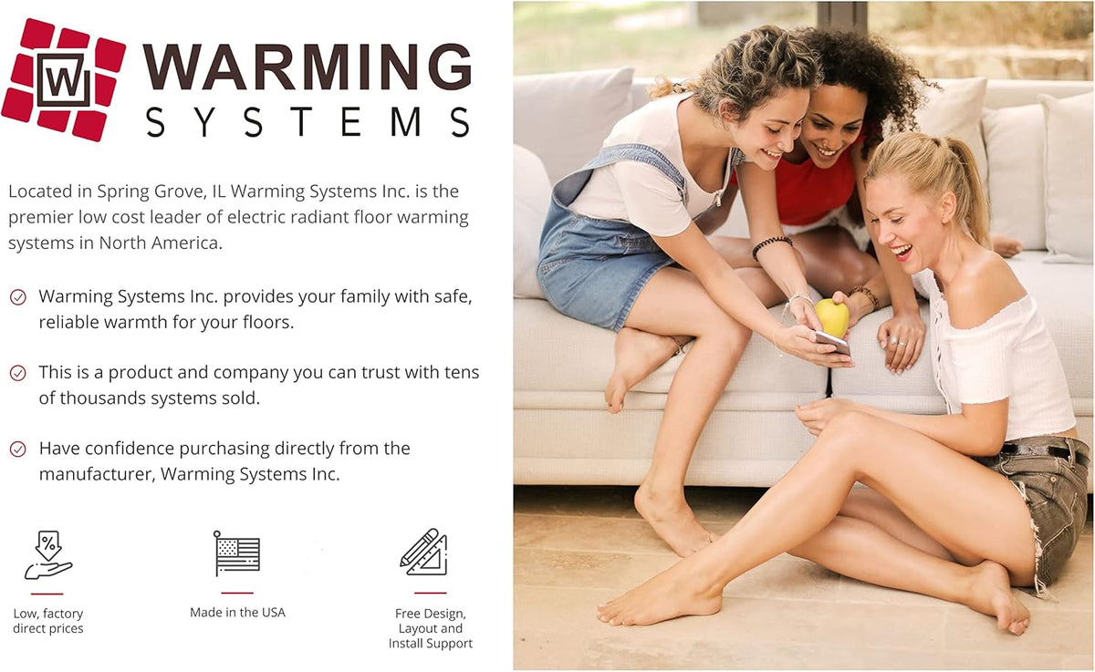 50 Sqft Electric Radiant Floor Heat Heating System with Digital Thermostat E684586