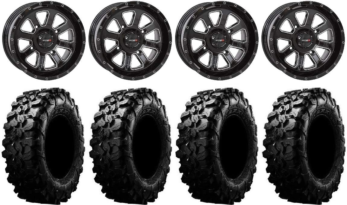System 3 ST-4 Black 14 Wheels 28 Carnivore Tires 4x110 Bolt Pattern B421