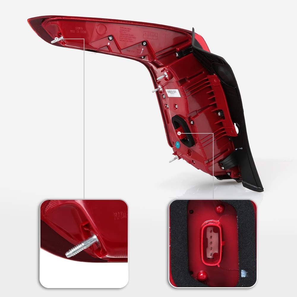 All Red Lens LED Tail Light Brake Lamp Assembly Replacement Right Passenger Side I37674