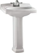 White Pedestal Bathroom Sink O5846