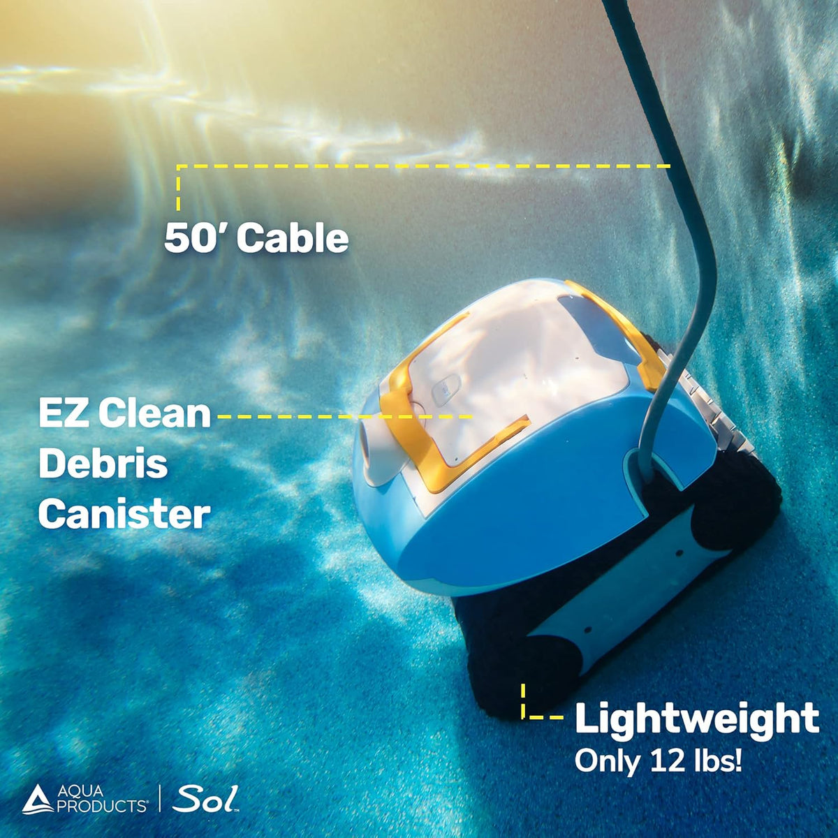 Robotic Pool Cleaner with 50ft Cable X818