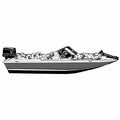 Boat with Walk-Thru Windshield Cover T605