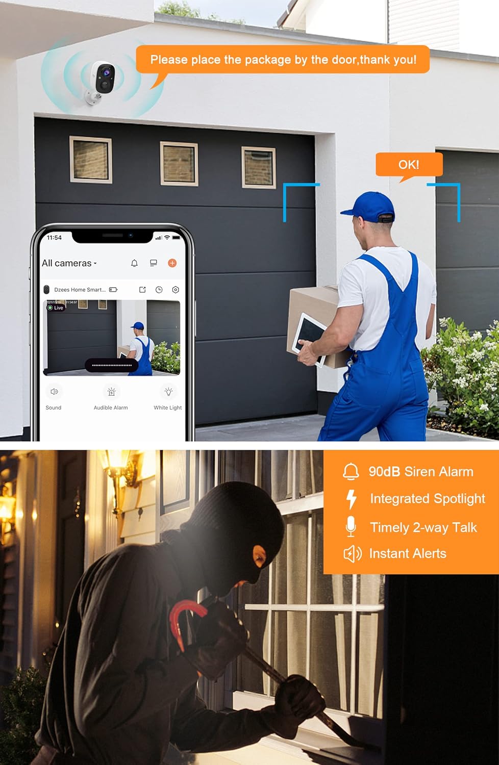 Security Camera Wireless Outdoor 2 pcs Z19322