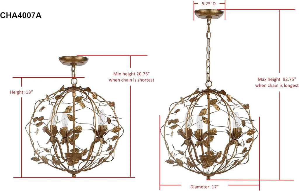 Gold Leaf Chandelier Y5049
