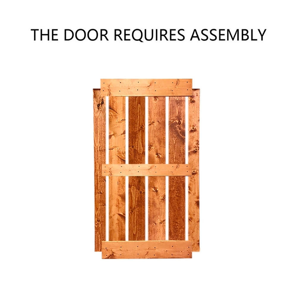 Stained Double Barn Door with Hardware Kit P802043