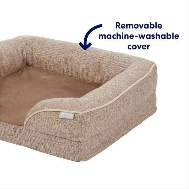 Plush Orthopedic Bolster Cat Dog Bed with Removable Cover D35488