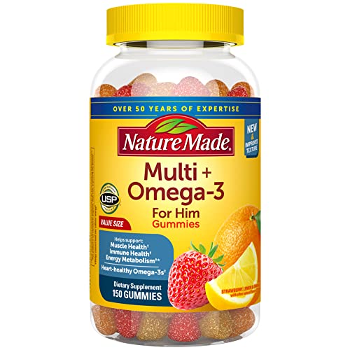 Multivitamin for Him with Omega-3, 150 Gummy Vitamins and Minerals P401576