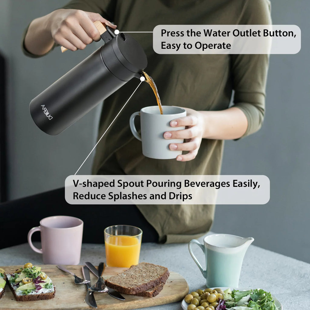 Black Stainless Steel 51 Ounces Thermal Coffee Carafe Z53075
