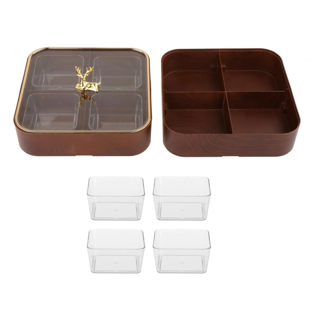 Dried Fruit Snack Candy Tray with Cover P38852