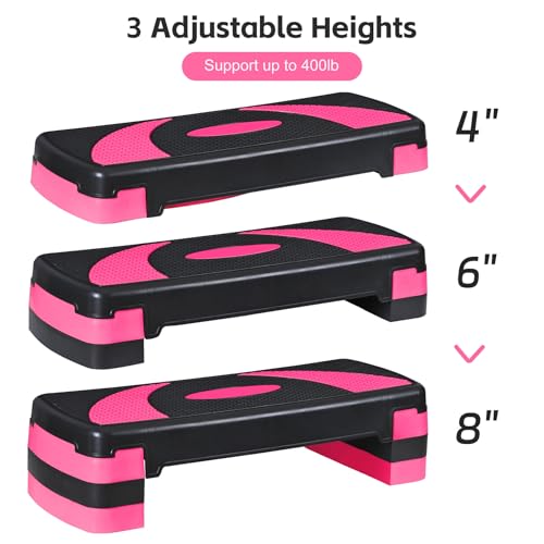 Adjustable Aerobic Step Platform with Risers G365749