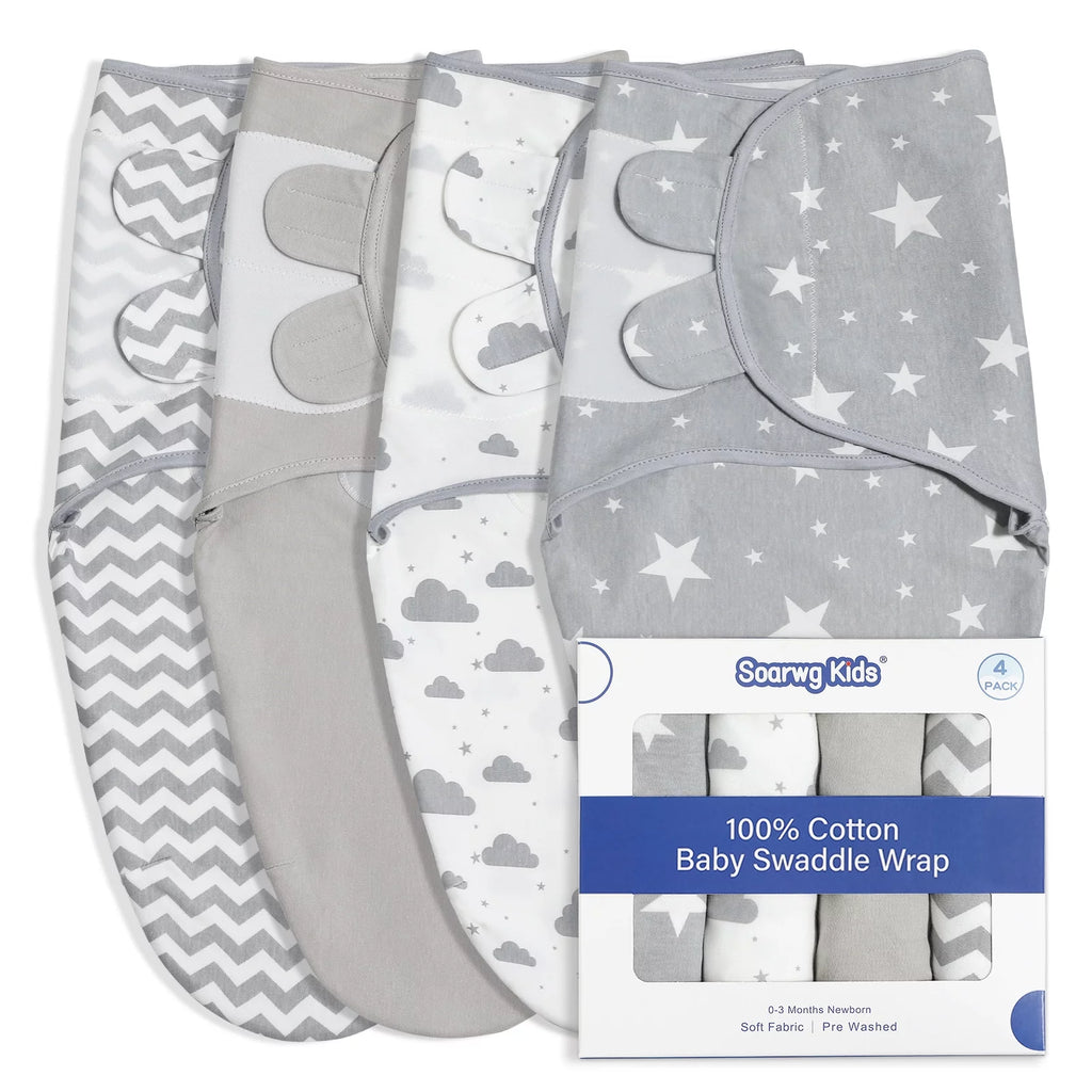 Organic Cotton Swaddle Blankets 4-Pack N22802