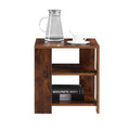 3 Tier Wood Nightstand with Open Shelf A6919
