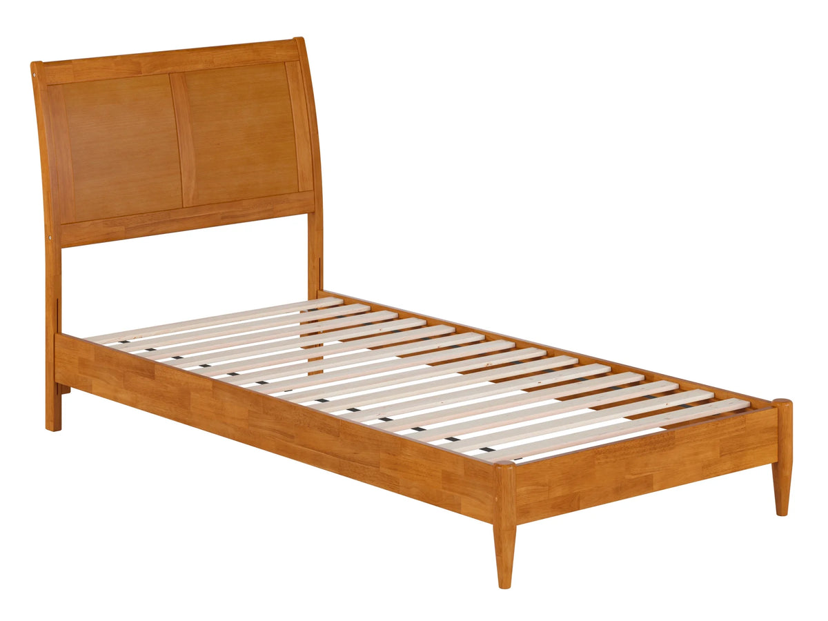 Twin XL Solid Wood Sleigh Platform Bed P255
