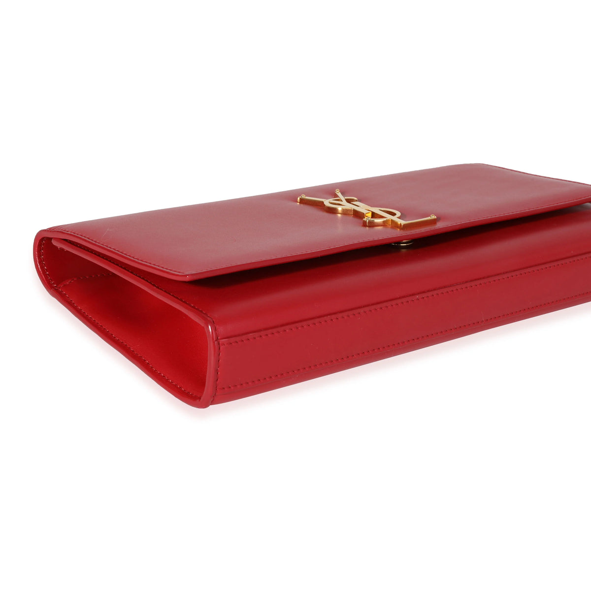 Red Smooth Calfskin Clutch A349547