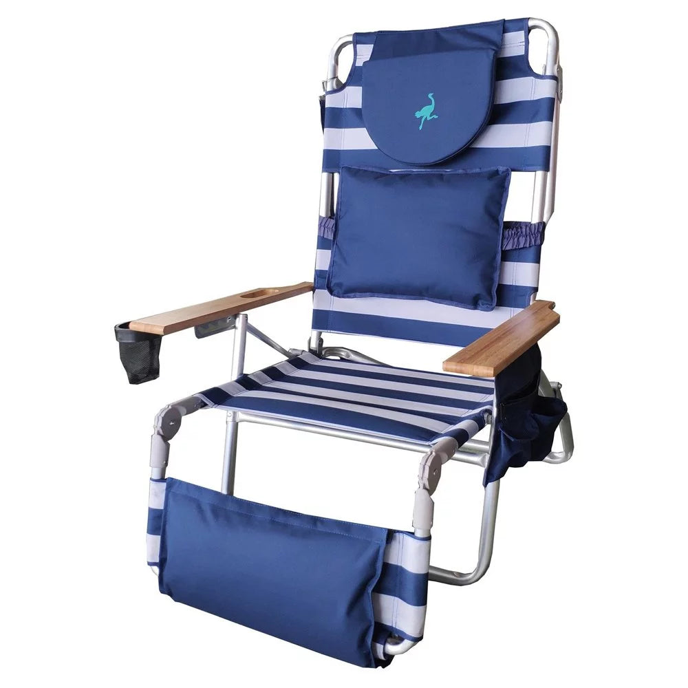 Blue 2 Pack Outdoor Reclining Lounge Chair L192109