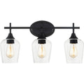 3-Light Matte Black Vanity Light W693