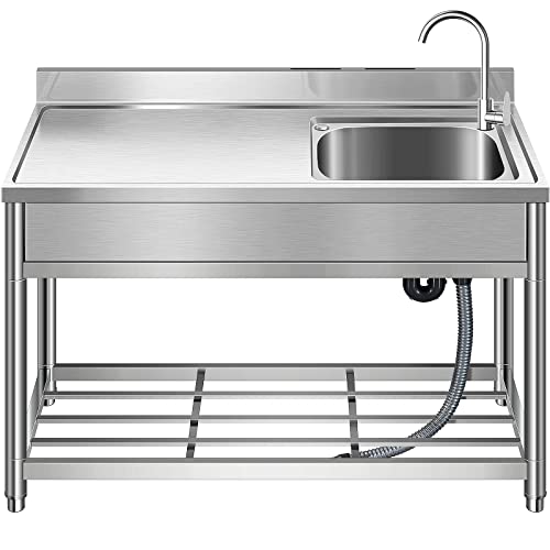 Stainless-Steel Single Bowl Kitchen Sink Set with Faucet Z4426