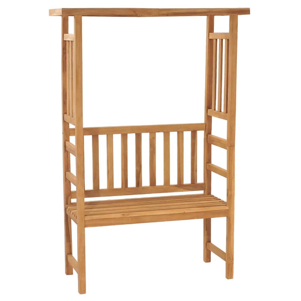 Teak Wood Garden Bench with Pergola Q59752