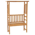 Teak Wood Garden Bench with Pergola Q59752