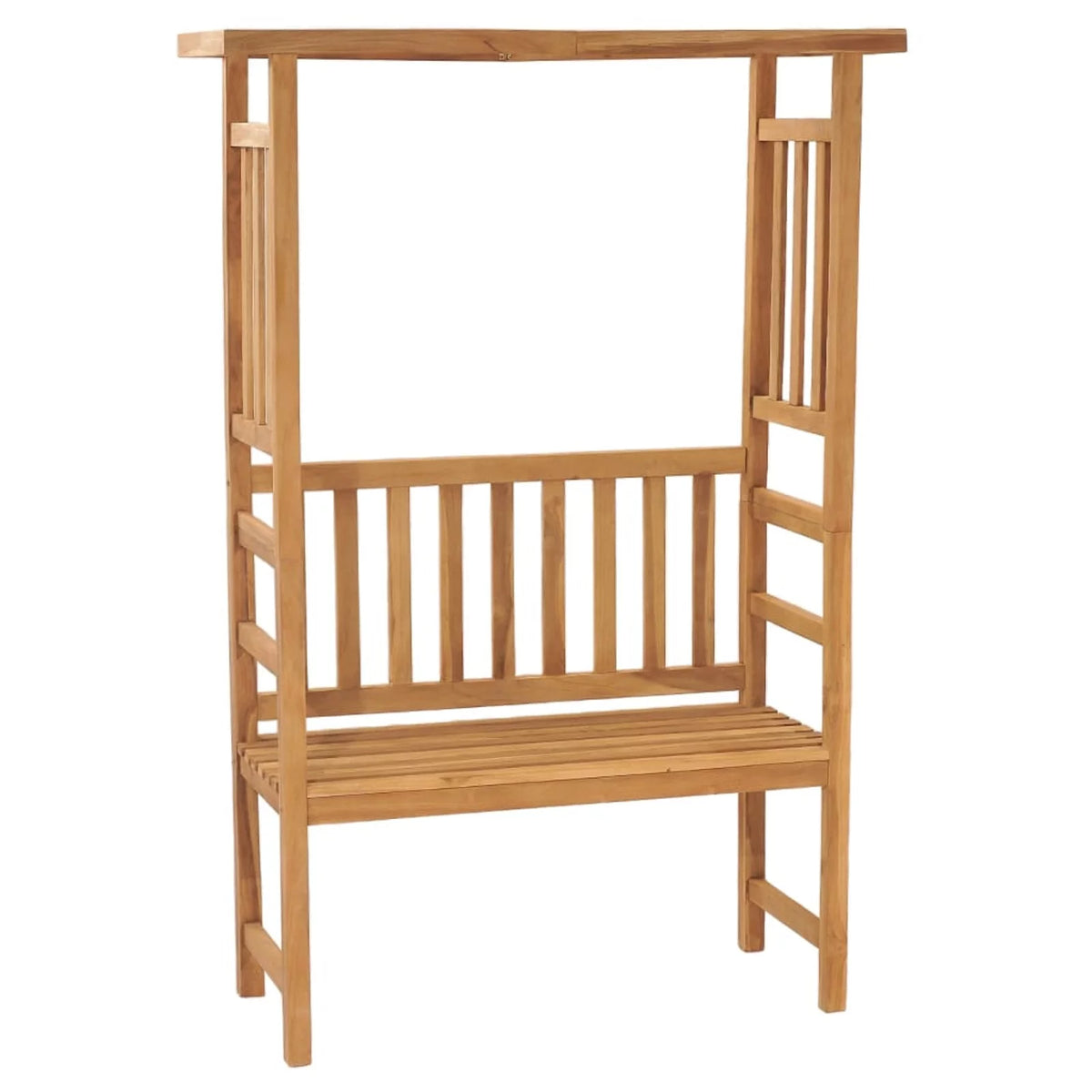 Teak Wood Garden Bench with Pergola Q59752