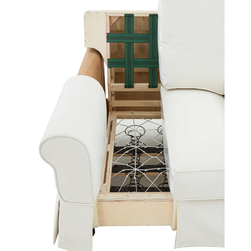 White Fabric Slipcover Swivel Rocking Chair & Ottoman G4878