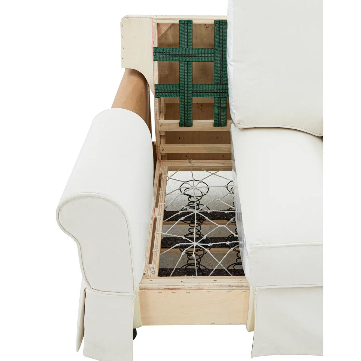 White Fabric Slipcover Swivel Rocking Chair & Ottoman G4878