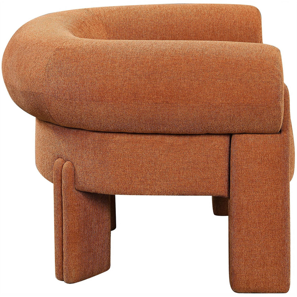 Cognac Fabric Accent Chair O83214
