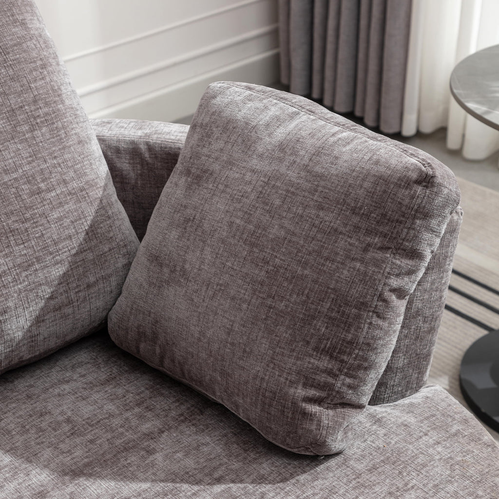 Oversized Round Swivel Accent Chair with 3 Pillows C590534