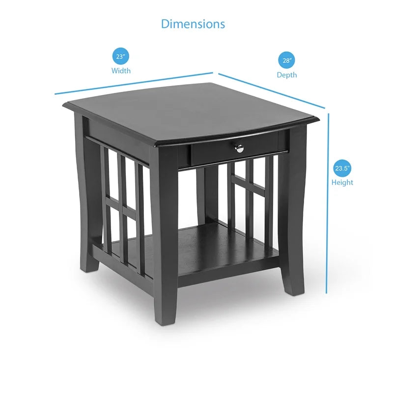 Black Storage End Table Z499850