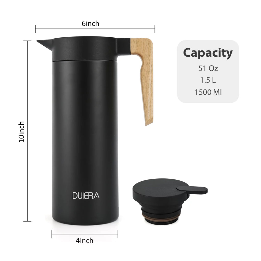 Black Stainless Steel 51 Ounces Thermal Coffee Carafe Z53075