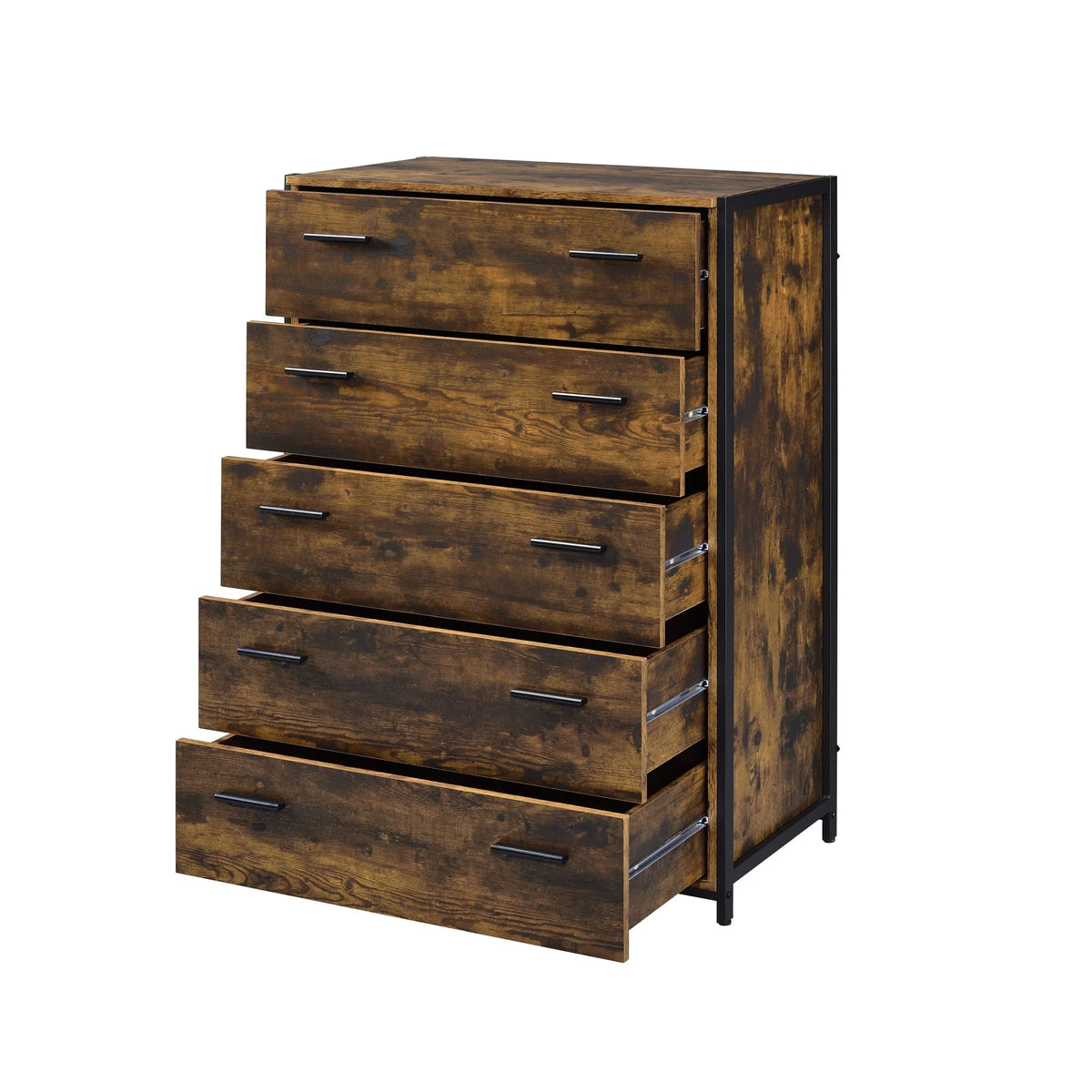 Rustic Oak Black Chest Z638891