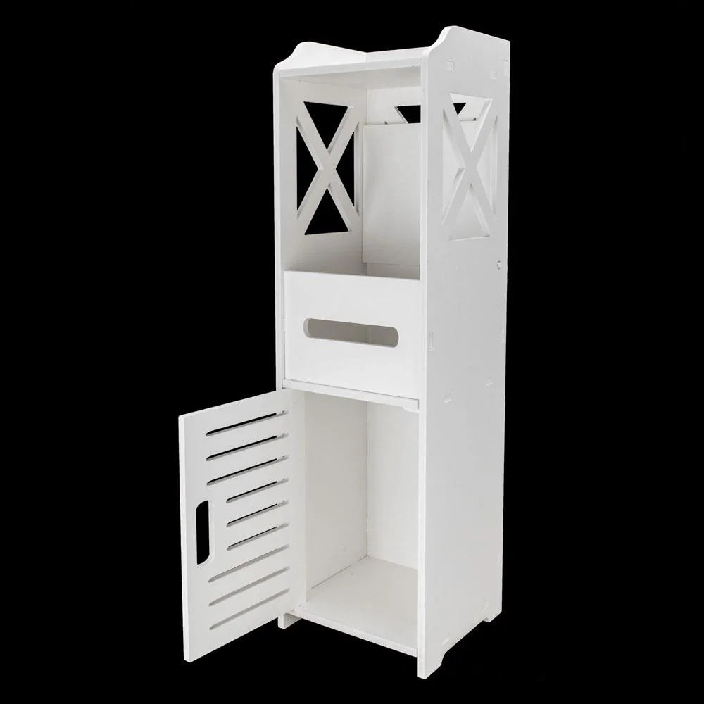 White Wooden Bathroom Cabinet Y9195