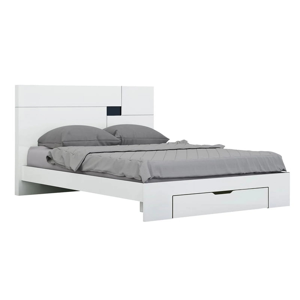 4-Piece White Wood Queen Bedroom Set H94460