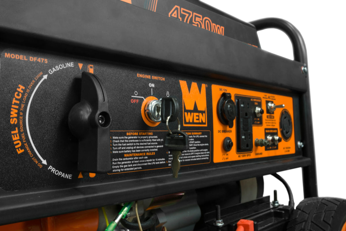 4,750/3,800-Watt Dual Fuel Portable Generator with Wheel Kit V195