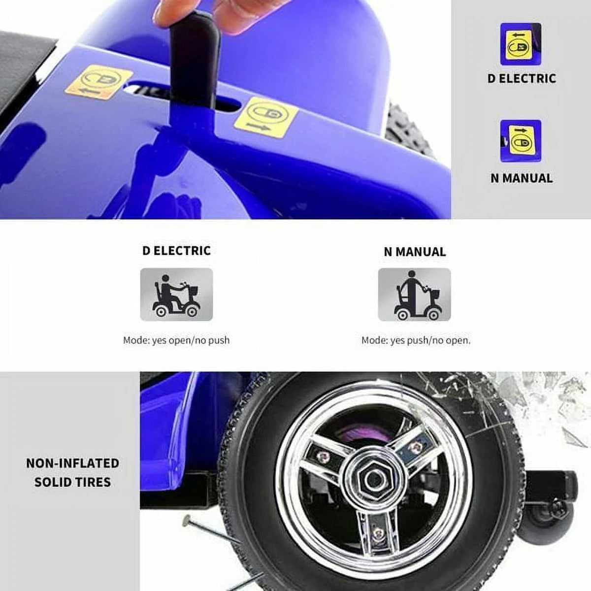 4 Wheel Folding Electric Powered Mobility Scooter P107902