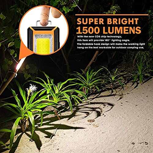 2 Pack LED Rechargeable Magnetic Work Light 40W 1500 Lumens B448