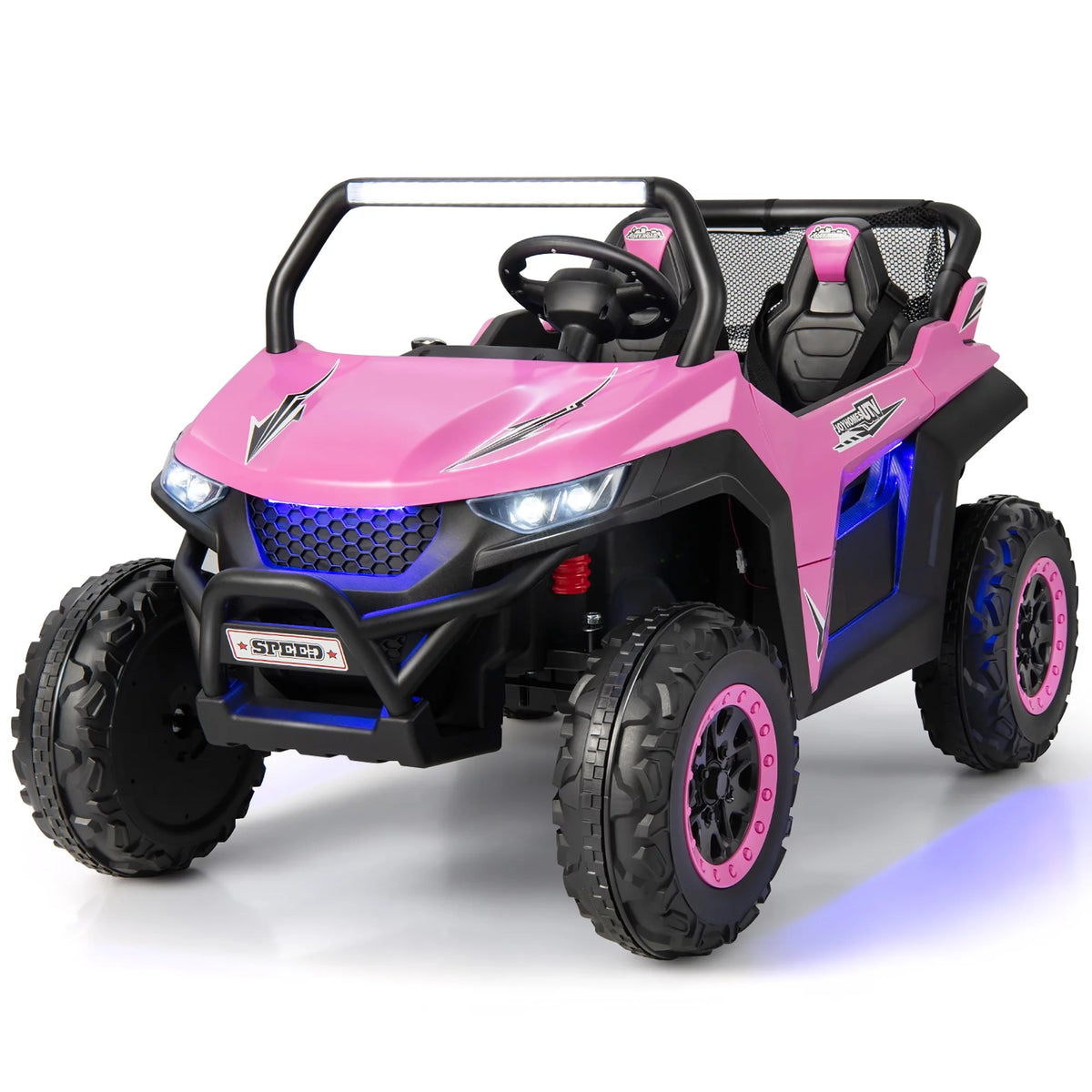 12V 2-Seater Kids Ride On UTV Electric Vehicle Pink G79891