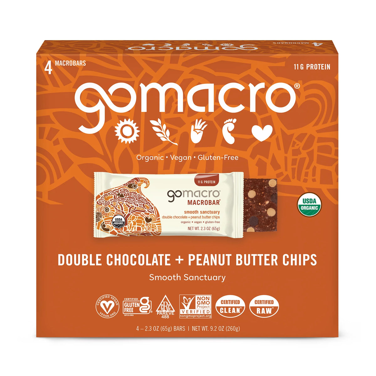 Organic Vegan Protein Bars, 4 ct B732211
