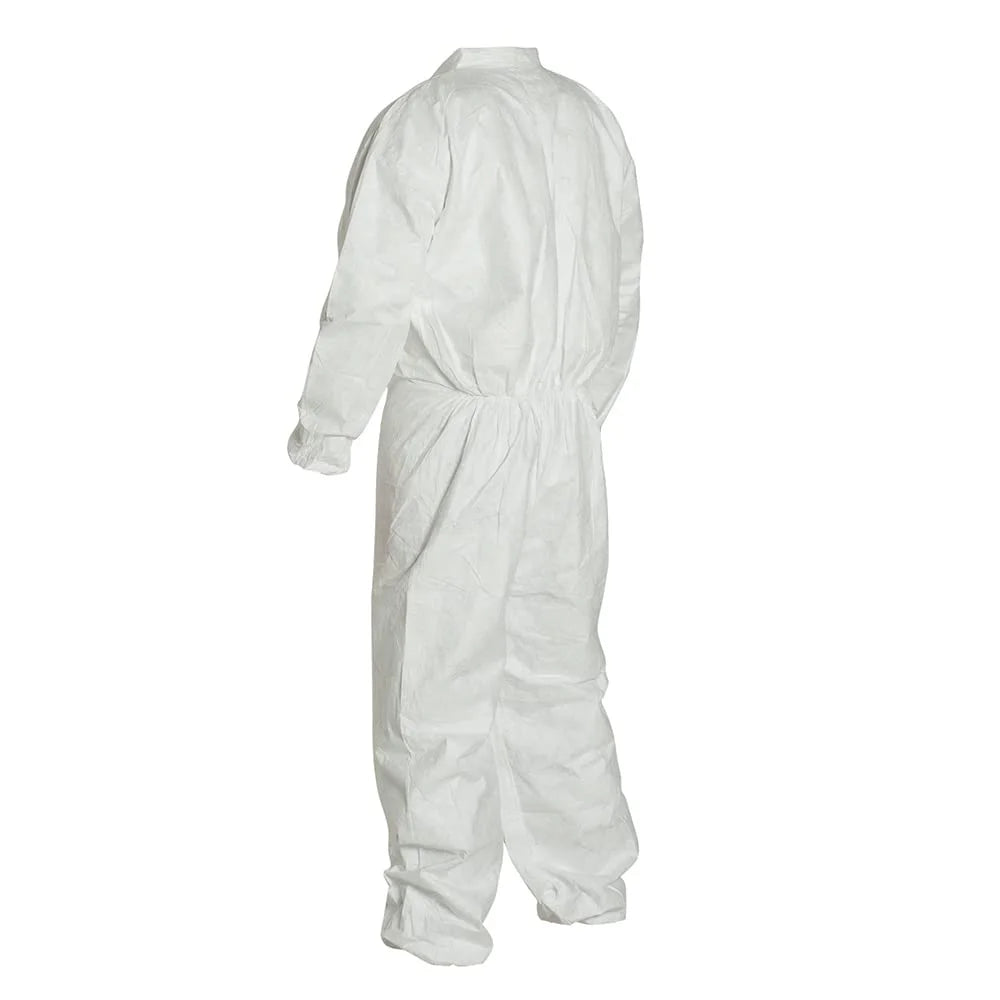 White Medium Coveralls with Elastic Wrists and Ankles J475