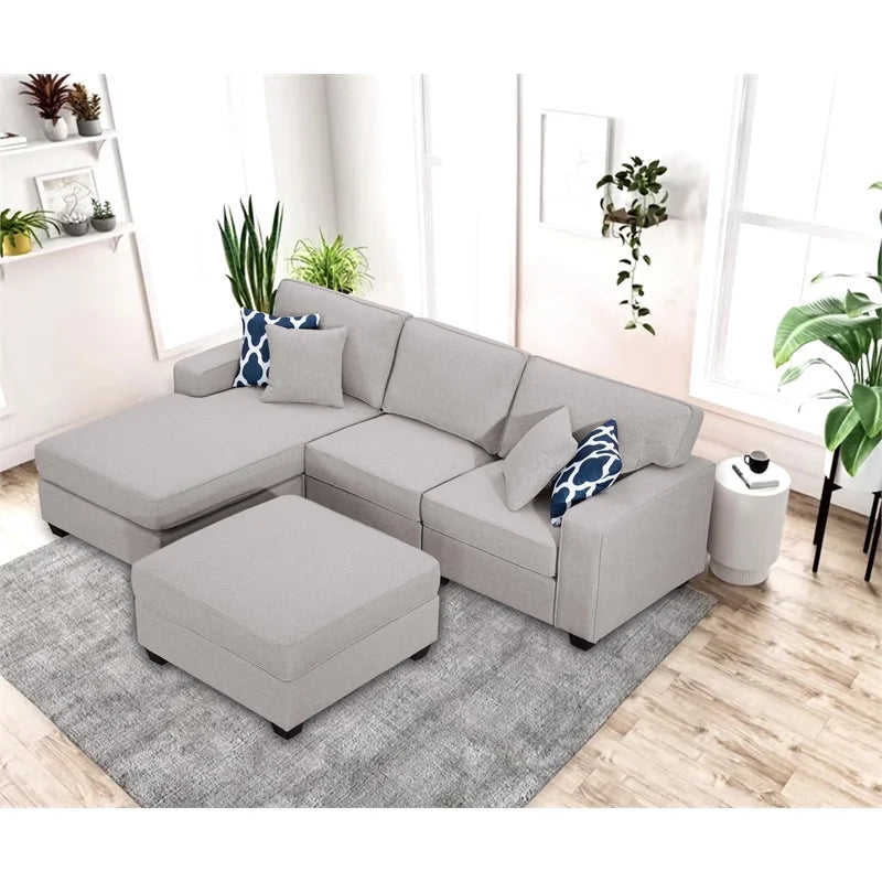 Fabric Reversible Sectional Sofa D21537