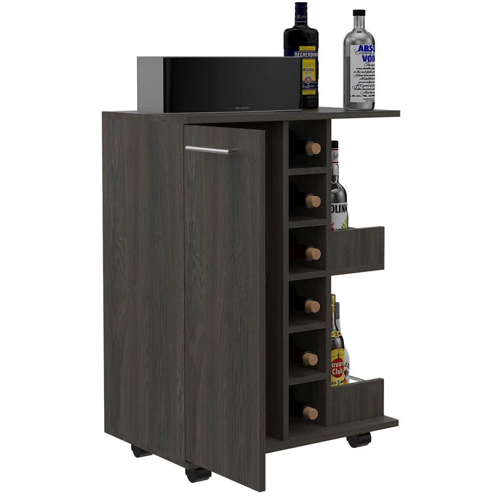 Bar Cart with Four Casters U729869