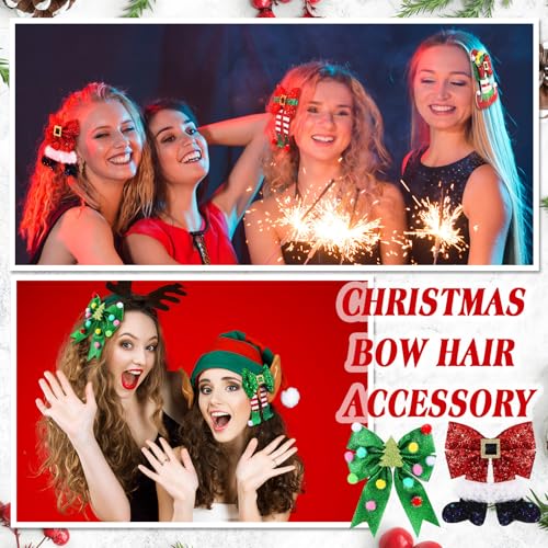 4 Pack Christmas Hair Clips G2025