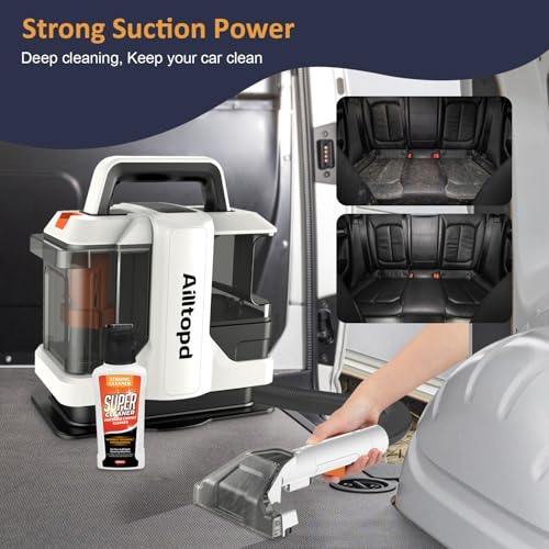Portable Carpet & Upholstery Spot Cleaner Machine with Brushhead and Solution K7115