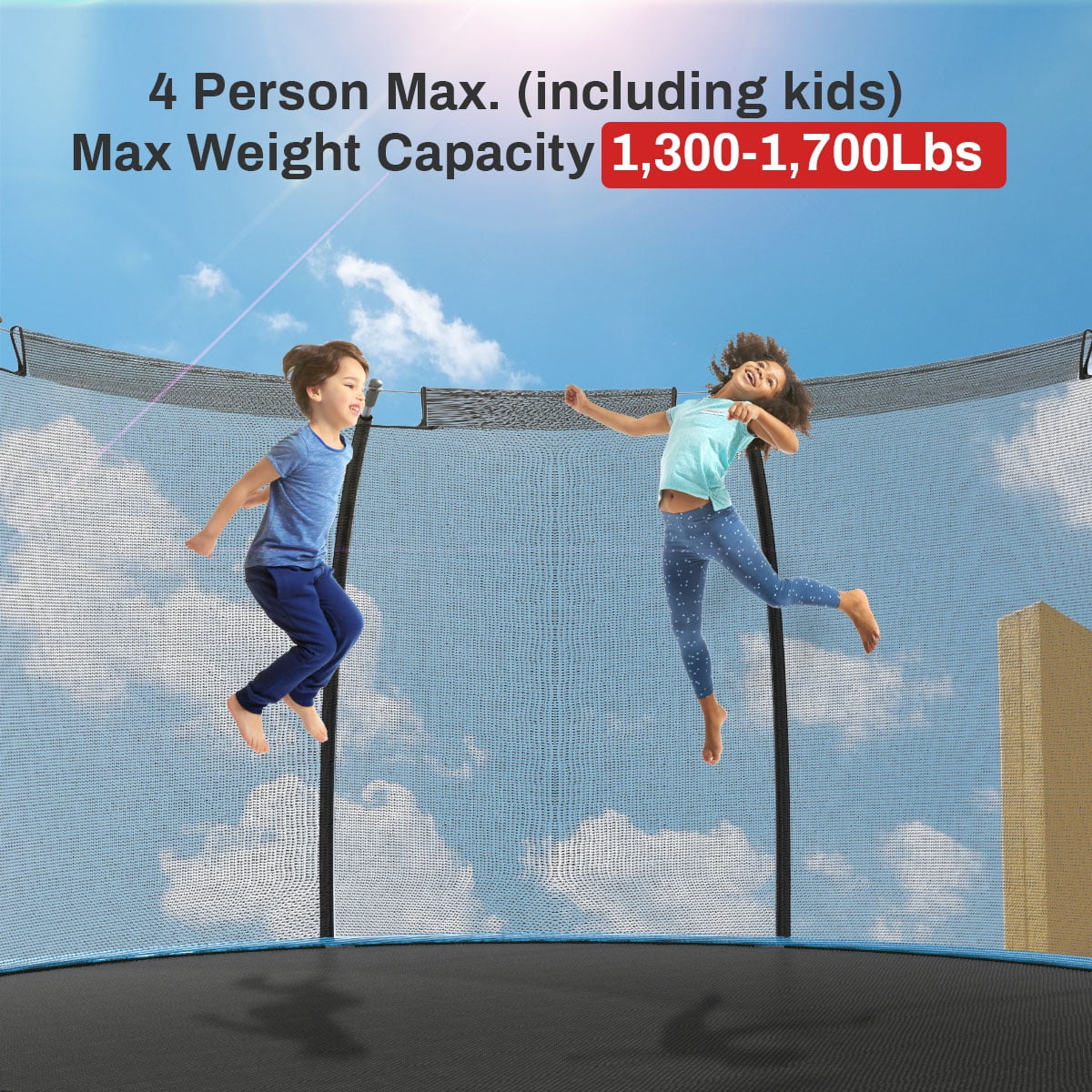 12' Round Backyard Trampoline with Safety Enclosure and Basketball Hoop G57639